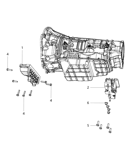 Bracket Transmission Mount Diagram for 52122843AB