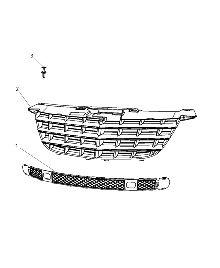 1986 Dodge D250 Grille Radiator Diagram for YW40WS2AA