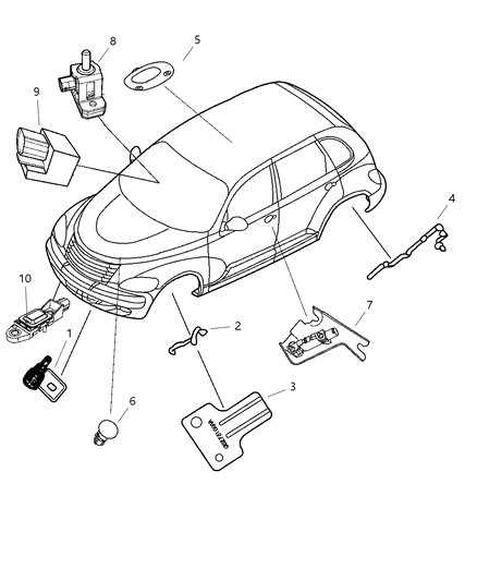 2012 Jeep Compass Sensor Anti-Lock Brakes Diagram for 4860038AE