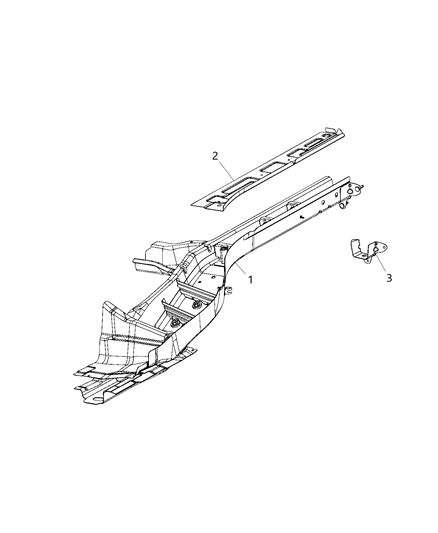 2011 Jeep Grand Cherokee Rail Rear Diagram for 68243624AA