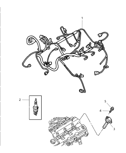 2001 Dodge Ram 1500 Spark Plug Diagram for SPRC12PEC5
