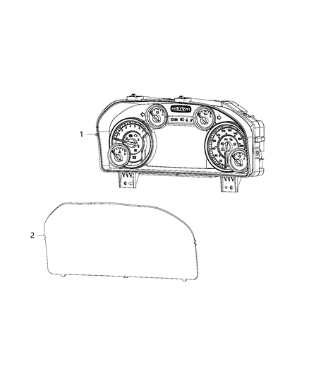2019 Ram 1500 Cluster Instrument Panel Diagram for 68402212AA