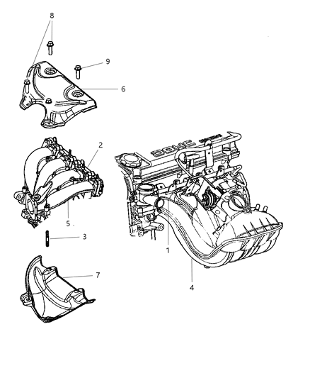2017 Jeep Patriot Gasket Intake Manifold Diagram for 4792485AA
