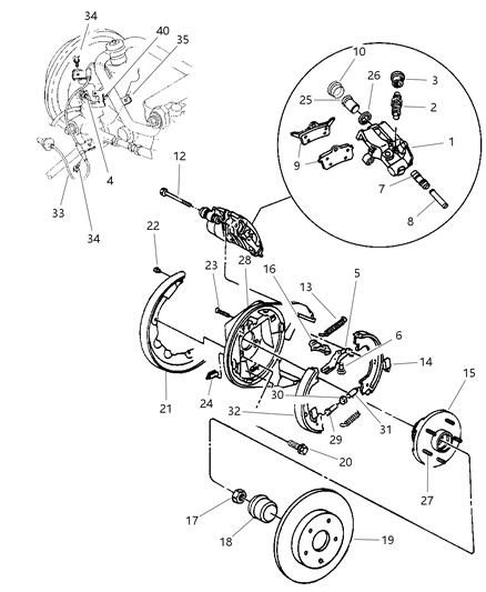 Hub And Bearing Assembly , (W/Tone Wheel) Diagram for V2506263AA