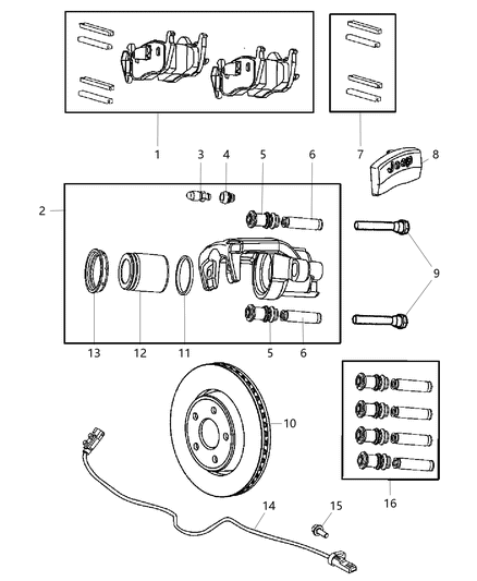 Pad Kit Rear Disc Brake Diagram for VCWK0871AB