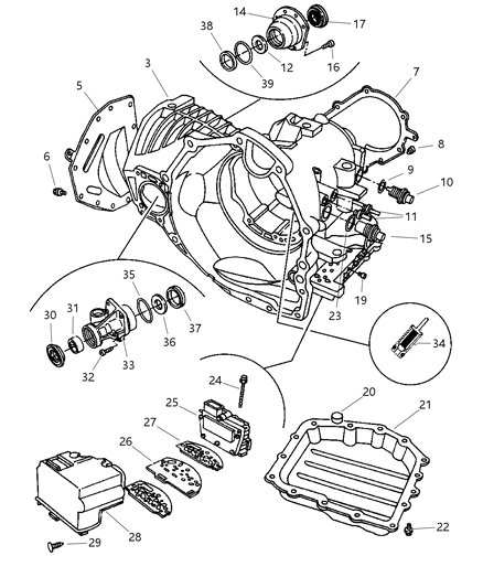 Case Transaxle Diagram for 4798306AB
