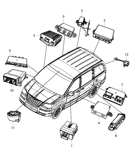 Module Occupant Restraint Diagram for 68062118AE