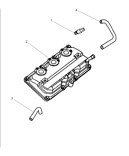 Hose Cylinder Head To Intake Manifold PCV Diagram for 4663792AF