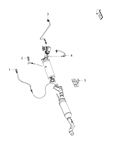 2014 Ram 1500 Sensor Exhaust Temperature Diagram for 68193645AA