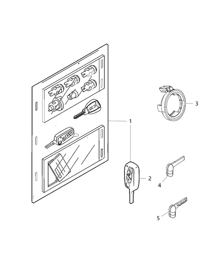 2015 Ram ProMaster City Lock Kit Diagram for 68369881AA