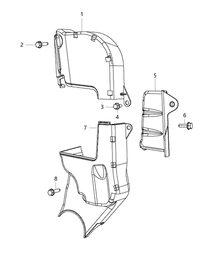 1998 Chrysler Sebring Cover Timing Belt Diagram for 68119556AA