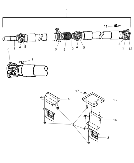 Universal Joint Kit Diagram for V8012157AA