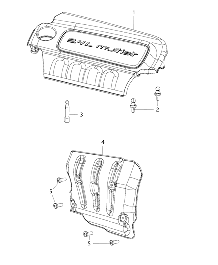 Bolt And Washer Hexagon Head Diagram for 68128816AA