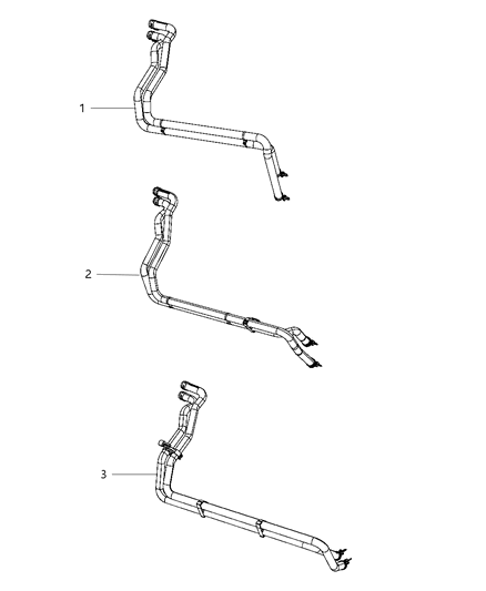 Hose Heater Core Diagram for 55056906AB