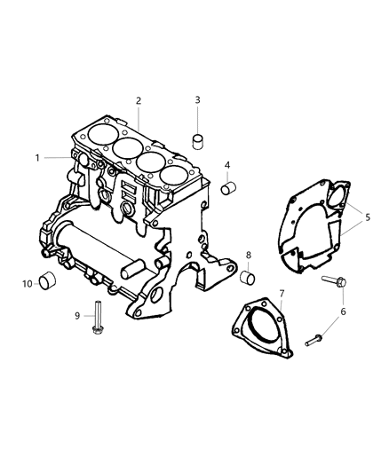 2004 Dodge Durango Dowel Pin Diagram for 68122708AA