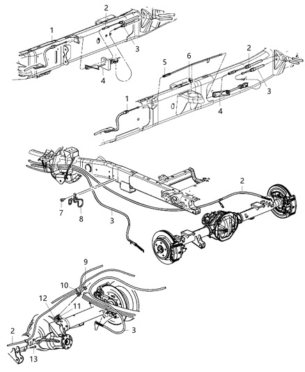 2014 Ram 3500 Clip Brake Attaching Tube 3 Way Diagram for 52128175