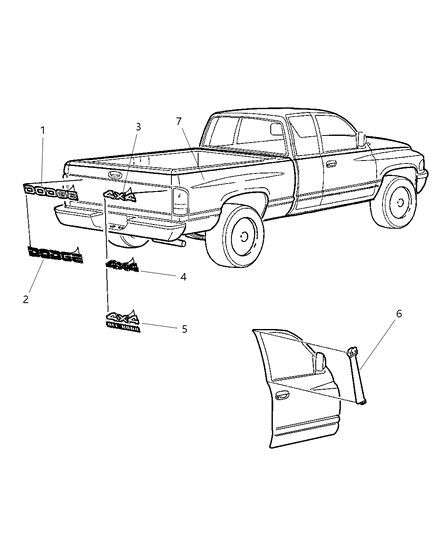 Tape Pillar Blackout Diagram for 55274888AD