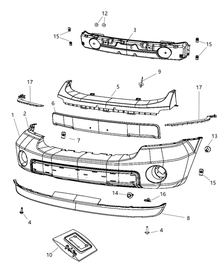 Nerf Fascia Bright Diagram for 68002902AB
