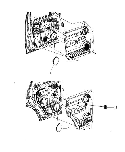 Speaker Door Diagram for 5064203AC