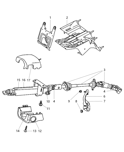 Shaft Intermediate Diagram for 55315022AD