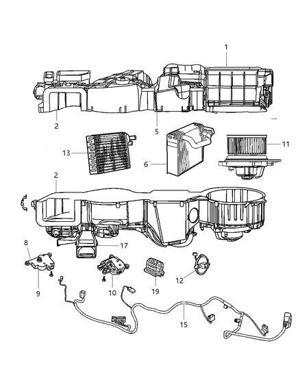 2016 Jeep Patriot Resistor Blower Motor Diagram for 5166541AA