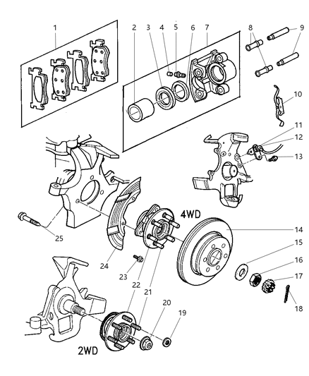 Pad Kit Front Disc Brake Diagram for V1013167