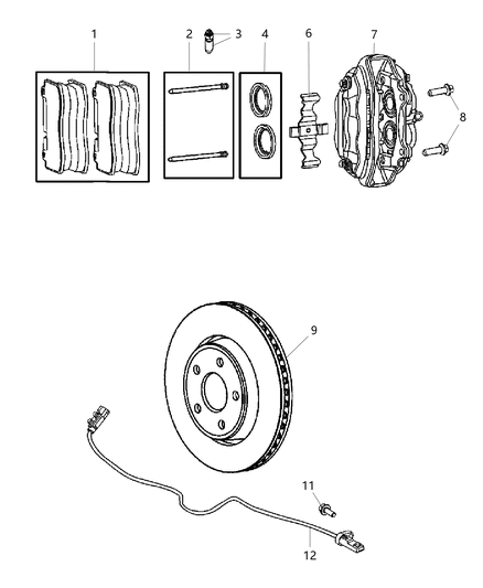 Rotor Brake Diagram for 5290731AA