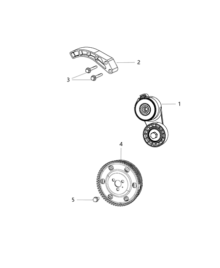 2017 Jeep Compass Shield Accessory Drive Diagram for 68081715AA