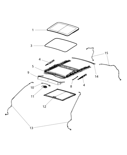 1985 Dodge B350 Motor Sunroof Diagram for 68082477AB