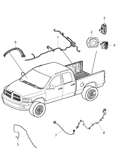 Wiring Trailer Tow Pigtail Diagram for 68154464AC