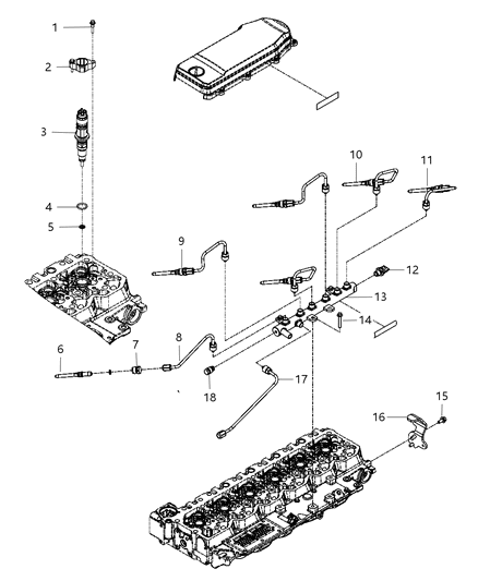 1999 Chrysler LHS Injector Fuel Diagram for 68002012AB