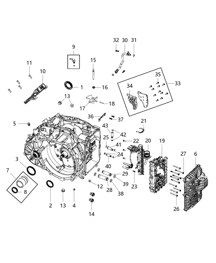 2002 Chrysler Prowler Valve Body Complete Diagram for RL318224AA