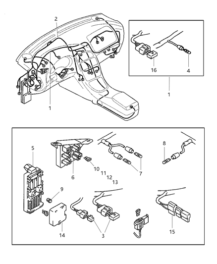 1993 Dodge Dynasty Wiring Body Front Main Diagram for MR318312