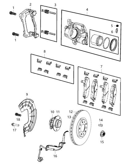 Rotor Brake Front Diagram for 2AMV7974AA