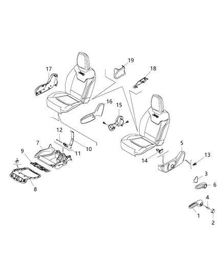 2000 Chrysler Sebring Handle Seat Lift Diagram for 5YS32GTVAA