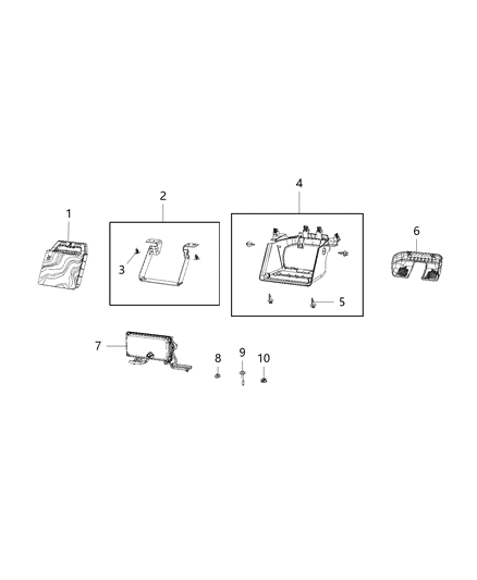 1992 Dodge Ram 50 Camera Forward Facing Diagram for 68484711AE