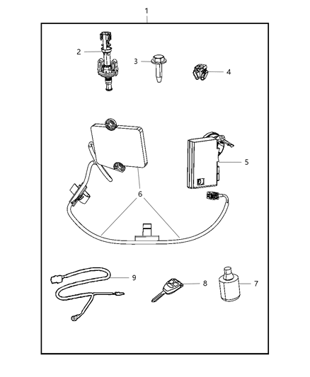 Receiver Control Module Diagram for 5026074AP