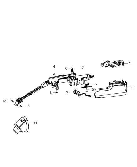 Column Steering Diagram for 5057241AJ