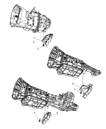 Bracket Transmission Mount Diagram for 52121492AC