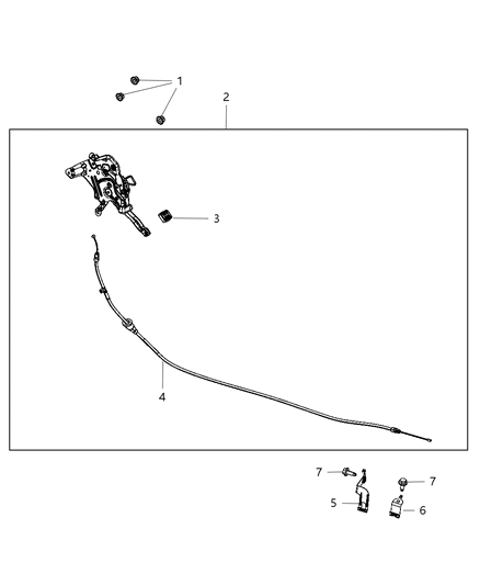 2001 Chrysler 300M Bracket Parking Brake Diagram for 4721814AA