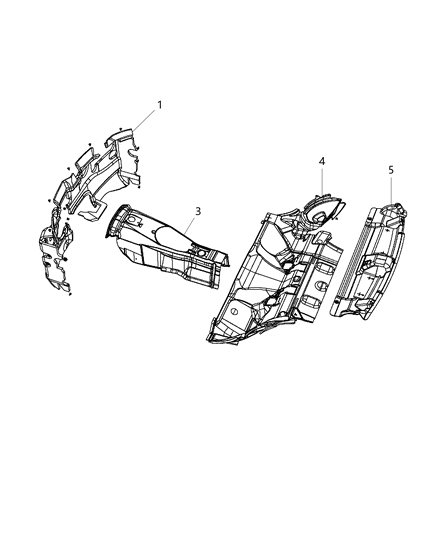 2011 Dodge Challenger Silencer Dash And Cowl Sides Diagram for 4628926AM