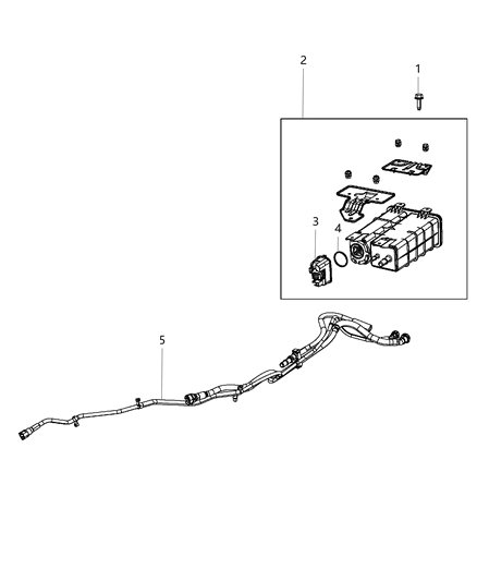 Hose Vapor Canister Diagram for 68056820AE