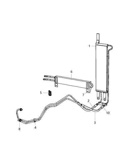 Clip Cooler Lines Diagram for 5127804AA