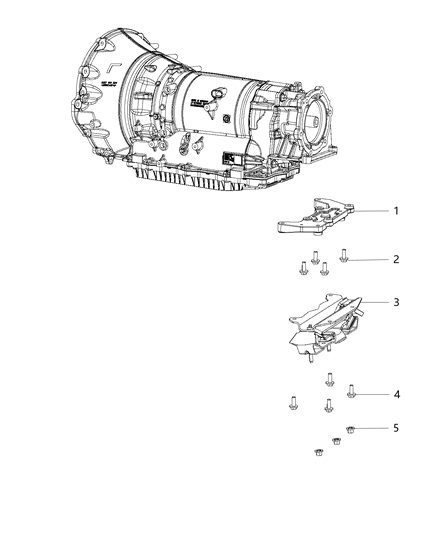2007 Jeep Liberty Bracket Transmission Mount Diagram for 68159782AA
