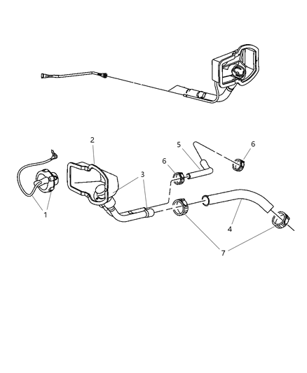 2000 Chrysler Grand Voyager Cap Fuel Filler Diagram for 4578235AB