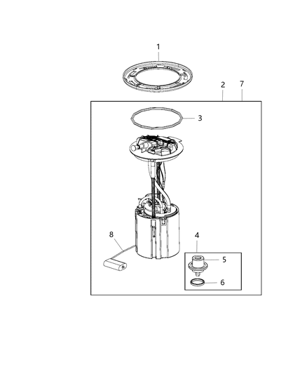 Fuel Pump Diagram for 68409159AB
