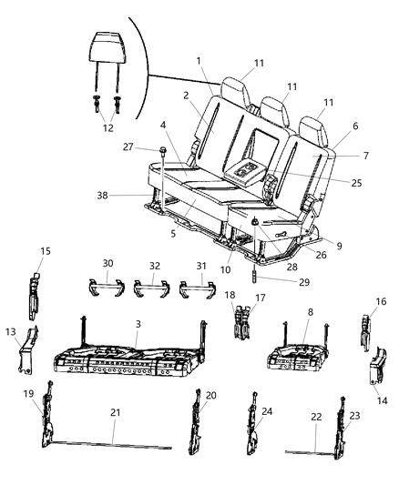 Shield Inboard 60% Inboard Diagram for 1NK88XDVAA