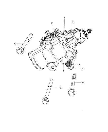 Gear Power Steering Diagram for 52121986AF