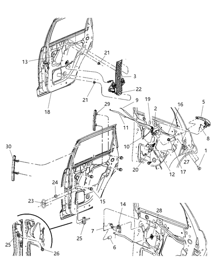 2022 Dodge Durango Motor Door Lock With Bracket Diagram for 5067504AD