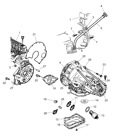 2024 Jeep Grand Cherokee Seal And Gasket Package Transmission Diagram for 5080604AA